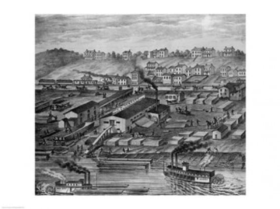 Soho Saw and Planing Mills and Barge Yards Canvas Art - (24 x 18)