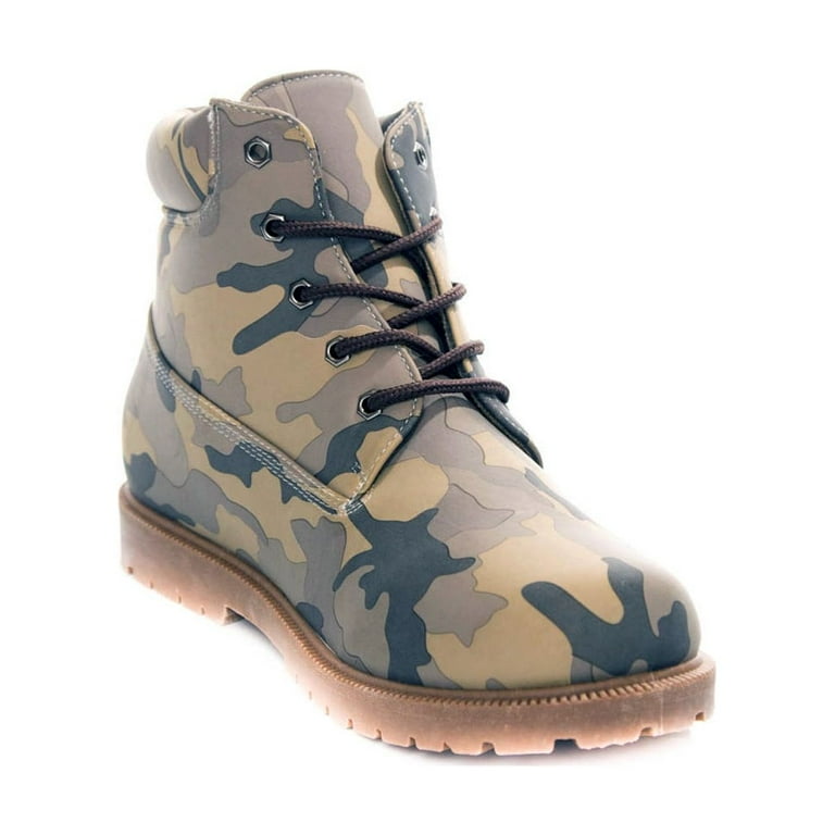 Soho Shoes Women s Lace Up Military Combat Army Camo Boot Walmart