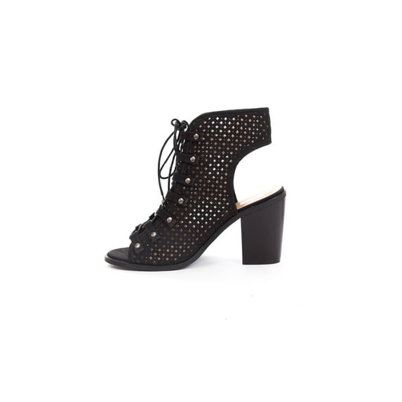 Soho Shoes Women's Lace Up Perforated Shootie Boots