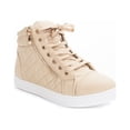 thumbnail image 1 of Soho Shoes Women's Leatherette Quilted Zipper Lace Up High Top Sneakers, 1 of 2