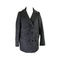 thumbnail image 1 of Soia Kyo Black Grey Double-Breasted Pea Coat L, 1 of 1