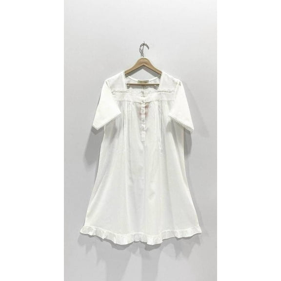 SoieRose 100% Cotton Victorian Shortsleeves Nightgown - SR-1007