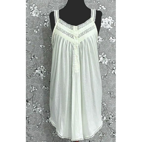 SoieRose SR-1179 – 100% Cotton Victorian Nightgown with Lace Trim