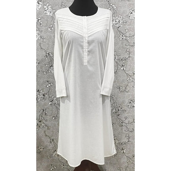 SoieRose Victorian Cotton Nightgown – SR-1191 – Long Sleeve Sleepwear