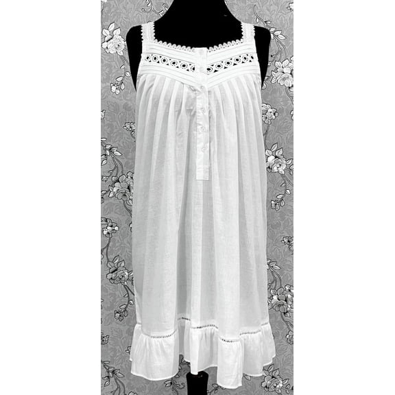 SoieRose Victorian White 100% Cotton Nightgown – SR-1163