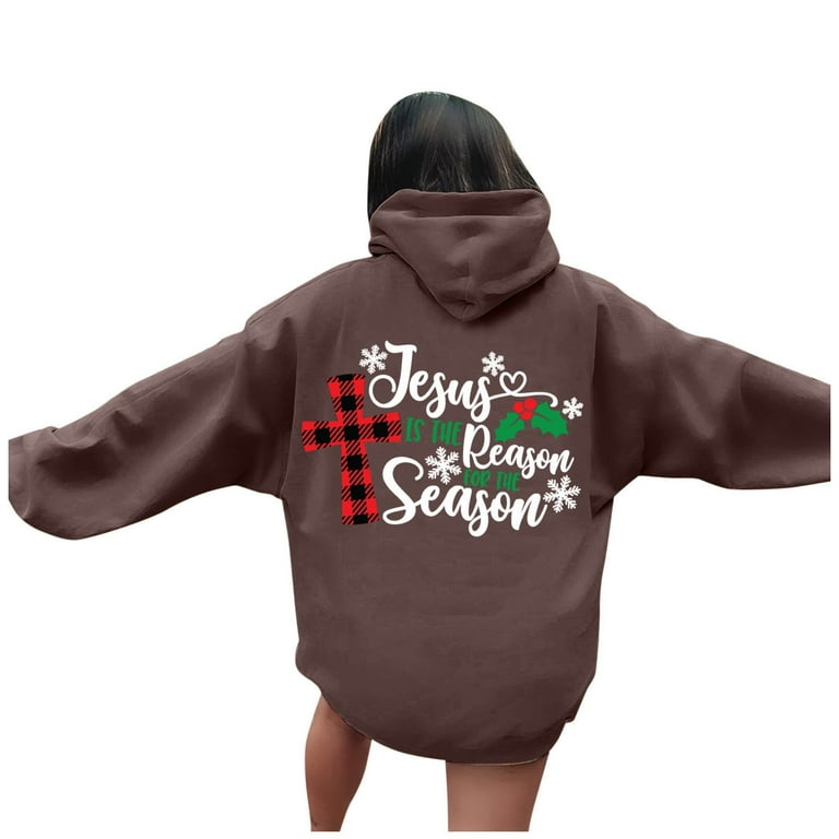 Soighxzc Hoodies for Women Graphic Hoodies Clearance Under 10 Graphic Pullover 2024 Casual Y2k Long Sleeve Loose Fashion Oversized Coffee Sweatshirts with Pockets XXL Walmart