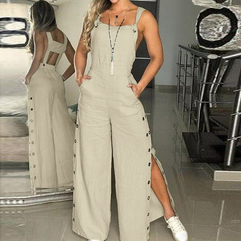 Loose wide-leg popular pants shorts jumpsuit