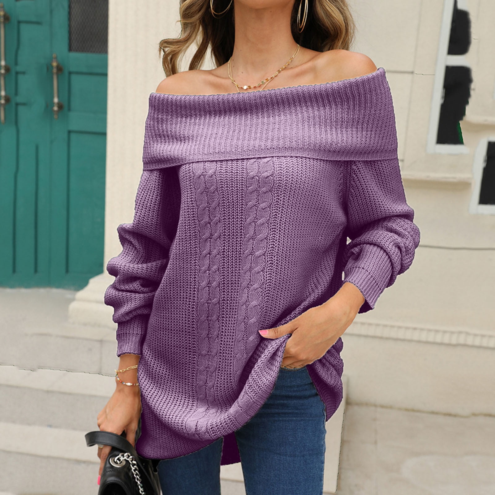Turtleneck off shoulder cheap