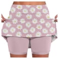 thumbnail image 1 of Soighxzc Women's Summer Athletic Tennis Skirts with Shorts Casual Lightweight Print Workout Golf Skorts with Pockets Pink XXXXXL, 1 of 1