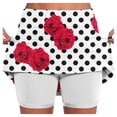 thumbnail image 1 of Soighxzc Women's Summer Tennis Skirts with Shorts Lightweight Polka Dot Quick Dry Comfy Workout Golf Casual Skorts with Pockets White L, 1 of 1