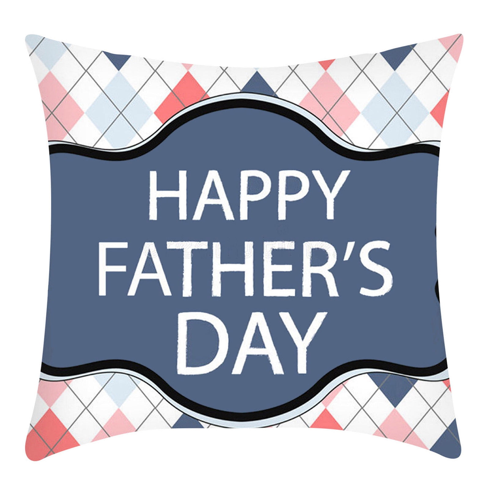 Soikfihs Father's Day Printed Linen Pillow Cover With PlushThrow