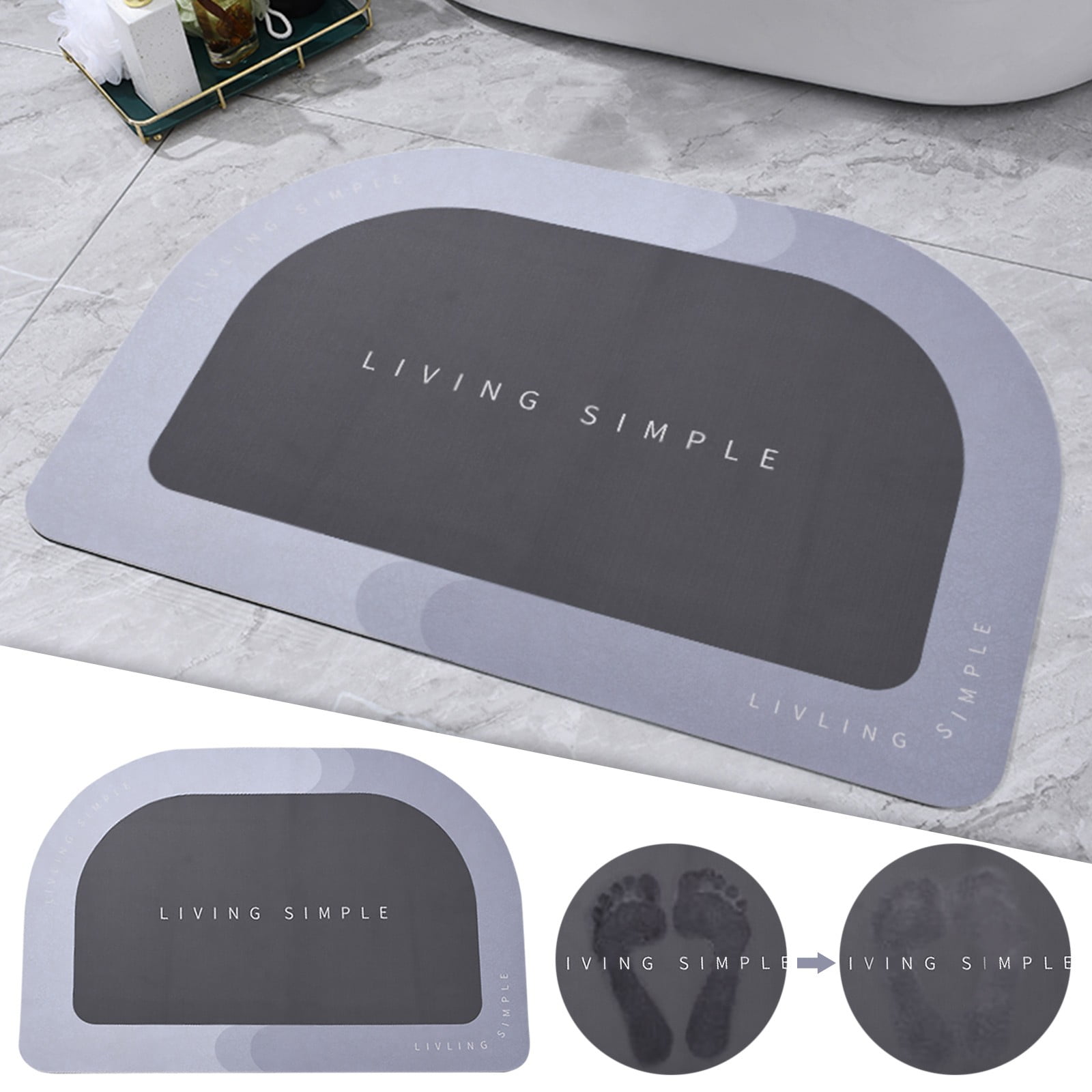 Soikfihs Indoor & Outdoor Door Mat Resist Dirt Low Profile Rug Durable