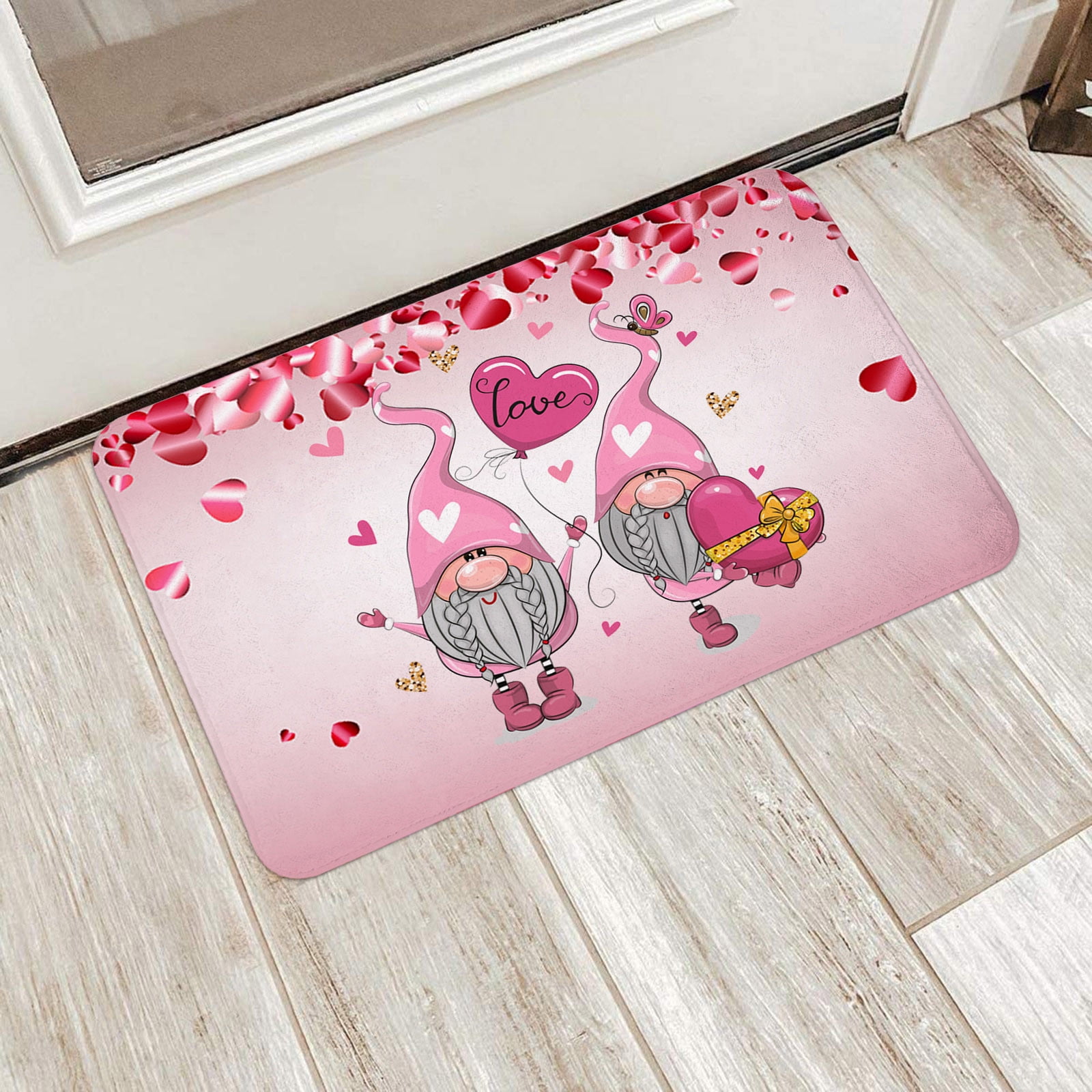 Soikfihs Valentine's Day Indoor & Outdoor Door Mat Low Profile Resist