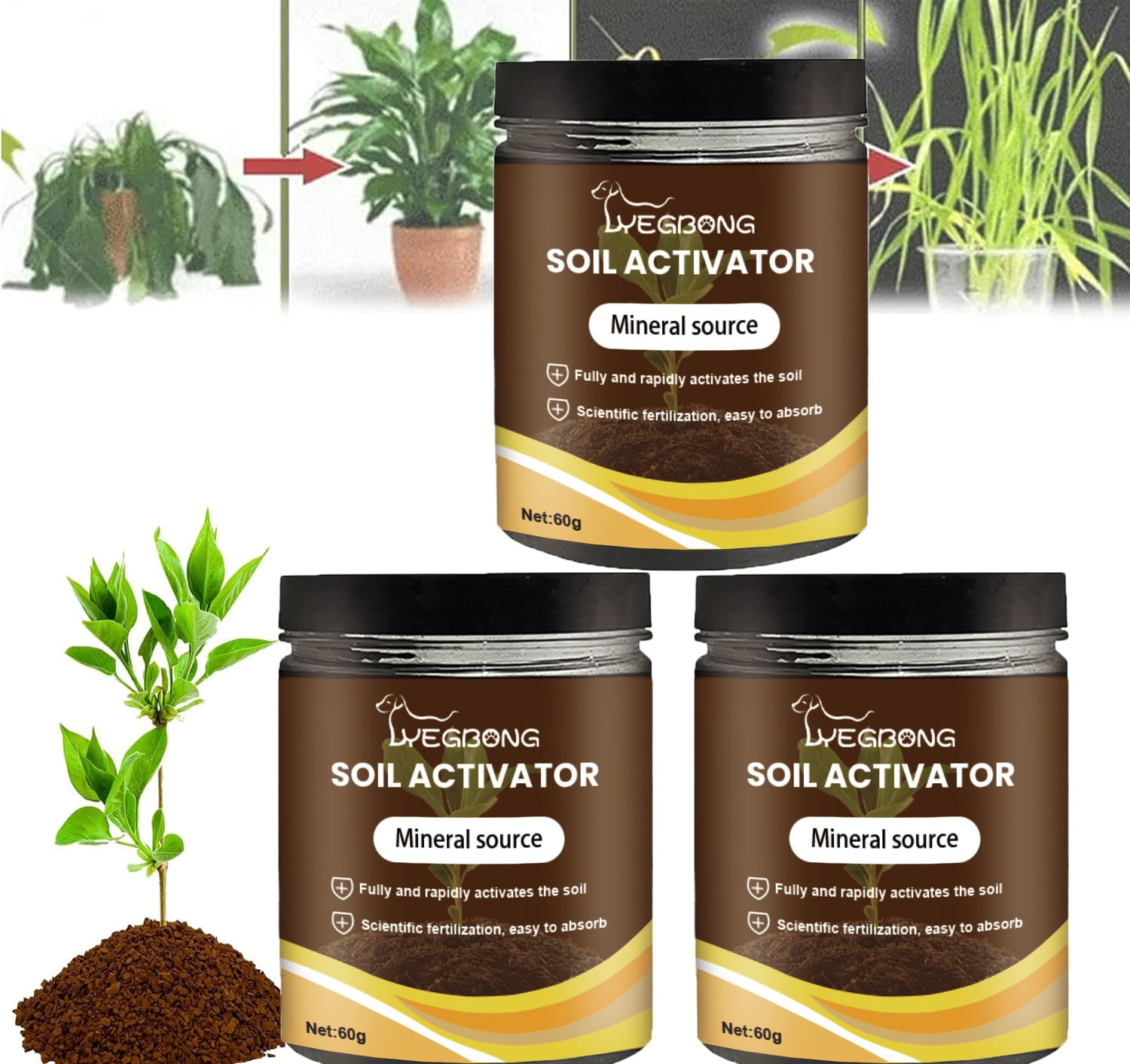 Soil Activator,Professional Bone Meal Fertilizer, Dirt Health Booster, Control Of Plant Growth And Development Strong Rooting Liquid Fertilizer for Indoor Outdoor Plants for Raised Garden Beds