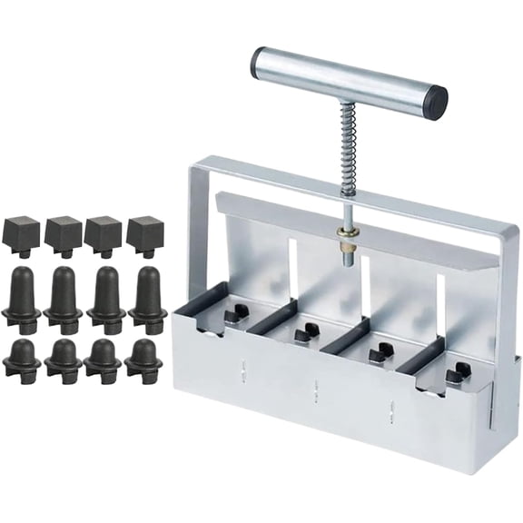Soil Blocker - Handheld Ergonomic Handle Planting Aid, 4-Compartment Seedling Clod Maker, Comes with 3 Seedling Needles and A Comfortable Handle | Handheld Soil Blocking Tool for Seed Starting