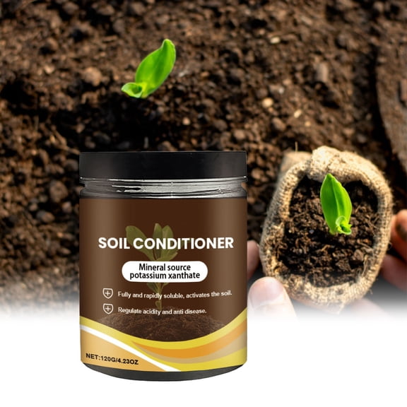 Soil Conditioner, 120g Organic Soil Improver for Loosening Compacted Soil, Regulating pH, Boosting Nutrient Absorption, Gardening Fertilizer Additive