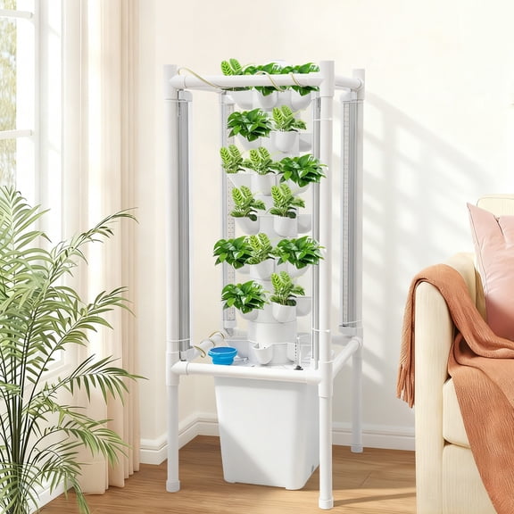 Soil-Free Seeds Grower Kit 35-Cell Hydroponic Growing System with Led Light