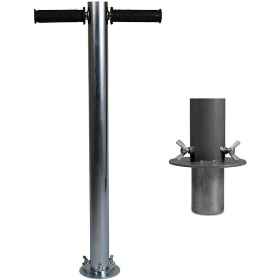 Soil Ground Probe Sampler And Turf Lawn Repair Sod Plugger Weeding Tool, Round Plunger 2” Stainless Steel, TRP-2