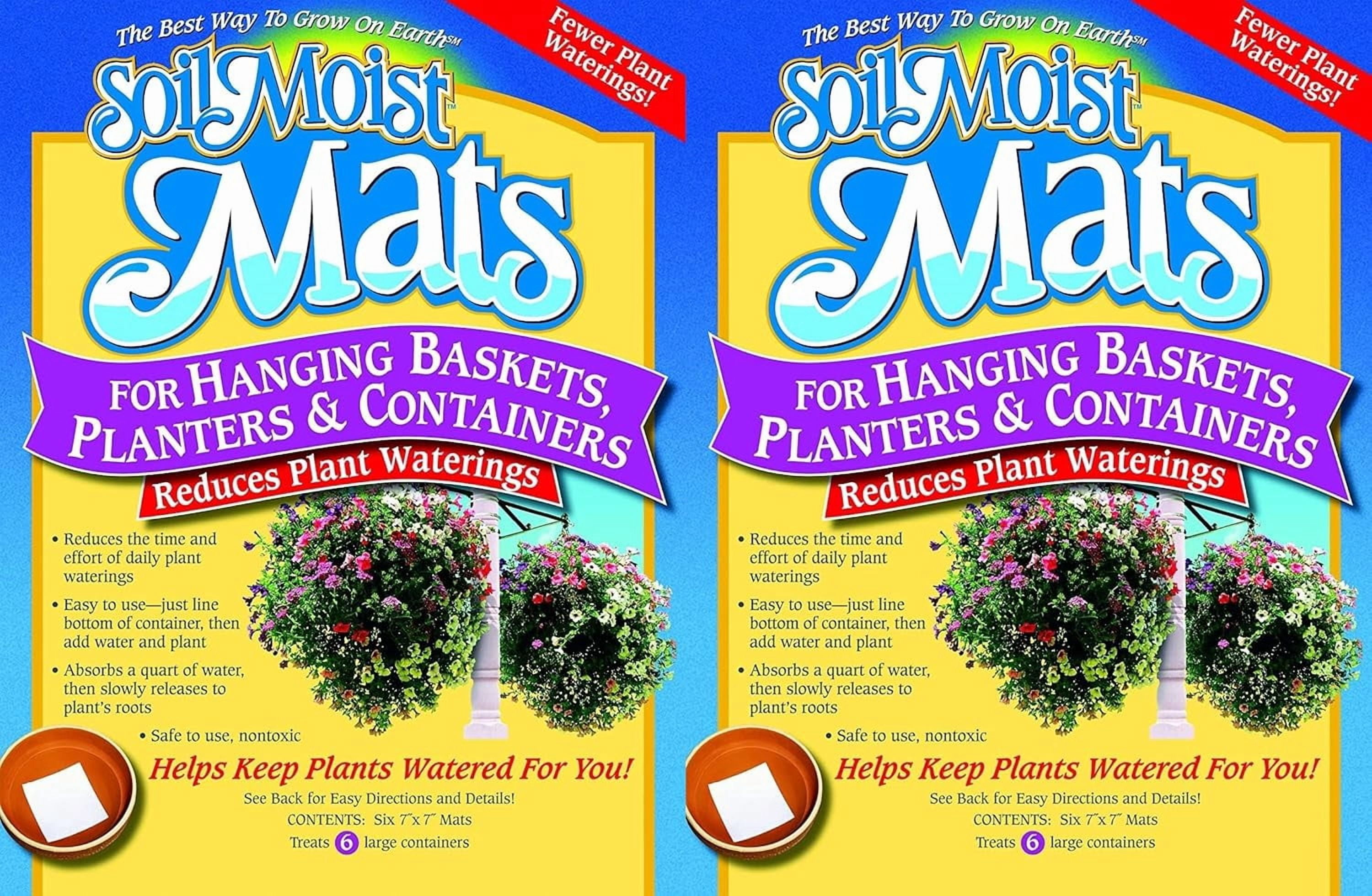 Soil Moist Mats for Hanging Baskets Planters and Containers 6pc Pack ( 2 )
