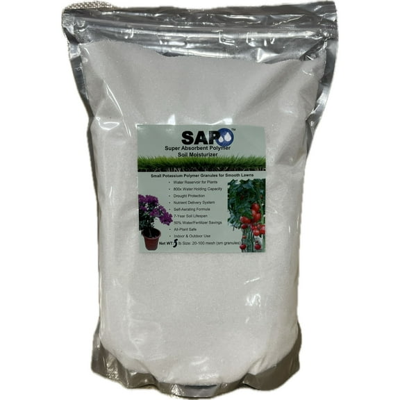 Soil Moist SAP Super Absorbent Polymer Water Storing Crystals Gel for Plants 5 Pounds