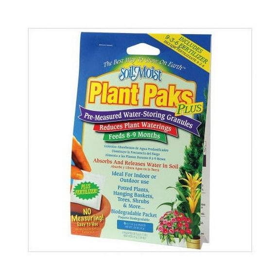 Soil Moist Water Reducing Plant Paks with Fertilizer 6pc