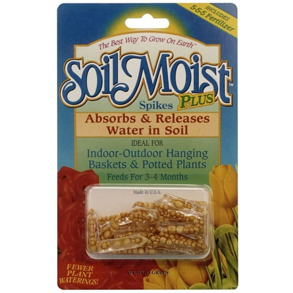 Soil Moist Water Reducing Plant Spikes With 5-5-5 Fertilizer