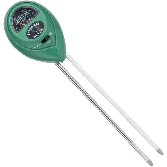 Soil Moisture Meter, 3 in 1 Soil Tester Tool, Plant Water Monitor, Soil Hygrometer Sensor for Gardening, Farming, Indoor and Outdoor Plants, No Batteries Required (Green)