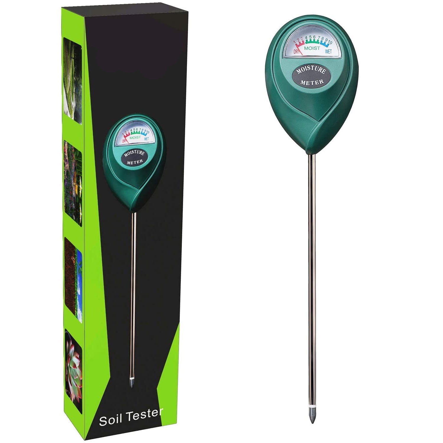 Soil Moisture Meter, Plant Water Monitor, No Batteries, Indoor & Outdoor