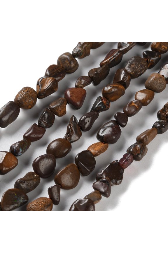 Soil Opal Beads Strands Tumbled Stone 4.5~11.5x3~7x3.5~6mm Hole: 1~1.2mm about 48~68pcs/strand 15.35~15.94''(39~40.5cm)