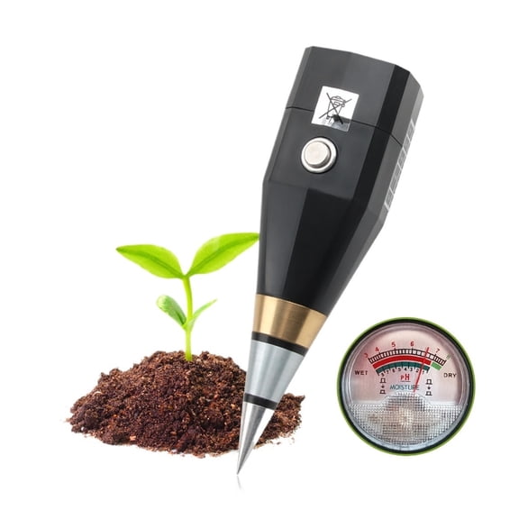 Soil PH Meter 2 in 1 Soil Moisture Soil Acidity Sensor Tester Detector Metal Probe for Flower Garden Lawn Farm