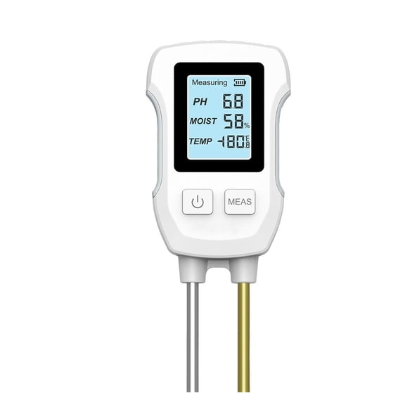 Soil PH Meter LCD Digital PH Moisture Temp Tester Dual Needle Acidity Detector For Hydroponics Potted Plants Garden Farm