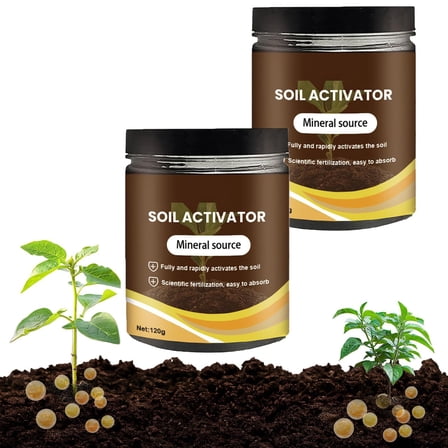 Soil Pro Activator, 120g Organic Soil Activator & Plant Fertilizer for Raised Garden Beds, Prevent Compaction, Promote Plant Rooting
