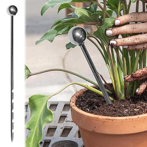 Soil Probe Rod Soil Probe For House Plants 14" Stainless Underground Detachable Rod For Plant Garden Temperature
