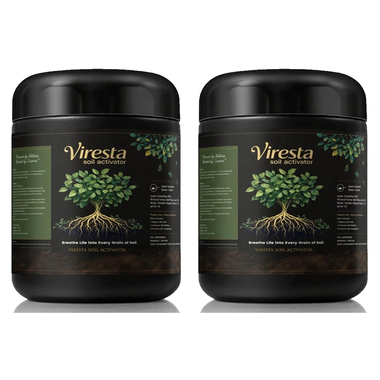 Soil Revitalizer for Plants, Lawn & Garden Soil Conditioner, Humic Acid Plant Food Enhancer for Root Growth & Nutrient Uptake.(2Pcs)