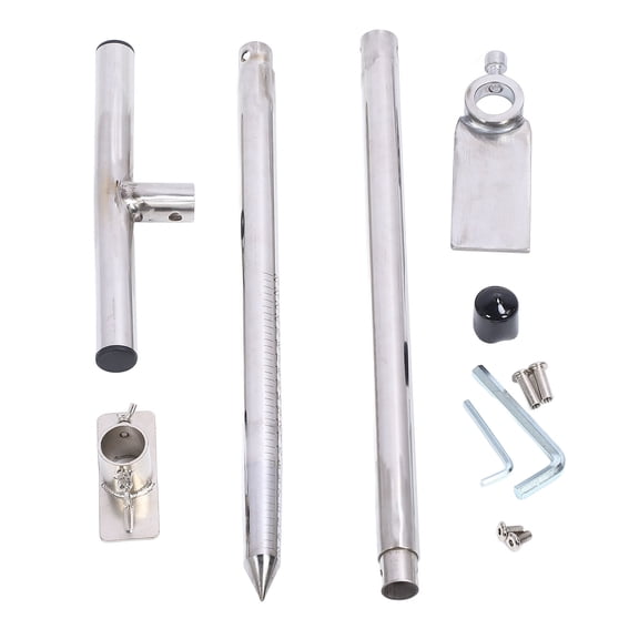 Soil Sampling Tube, Ergonomic T Handle Stainless Steel Soil Probe With Adjustable Pedal For Garden