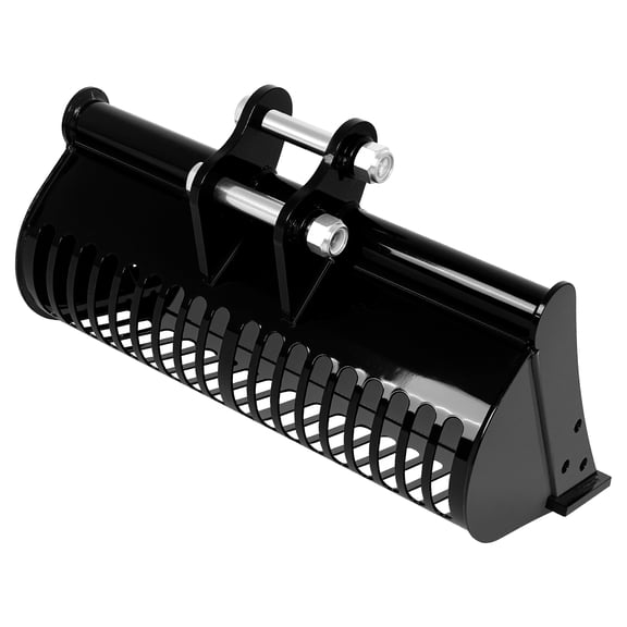 Soil Sieving Excavator Bucket, 24"x12.6" Large Capacity Bucket with Precision Slot Design for Mini Excavator Attachments