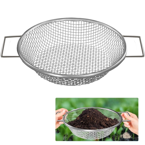Soil Sifter for Gardening, Rock Sifter for 5gallon Bucket with Handle, 6mm Dirt Sifter Compost Sifter, Sifter for Gravel Sawdust Vermicompost
