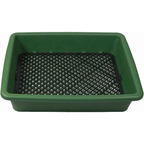 Soil Sifting Gardening Tool - Stackable Mesh Screen Sieving System, suitable for garden soil use, medium-sized rust-resistant metal material set, for potted plant cleaning and rock soil separation, u