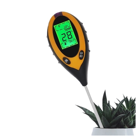 Soil Tester 4 in 1 PH Moisture Temp Flower Meter Soil Moisture Monitor Acidity Measure Tool For Garden Plant