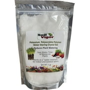 Soil Vigor Commercial-Grade Water Storing Crystals Fine Granules - Super Absorbent Polymer Reduces Watering by 50% for Lawns, Gardens, Indoor Plants 1 lb