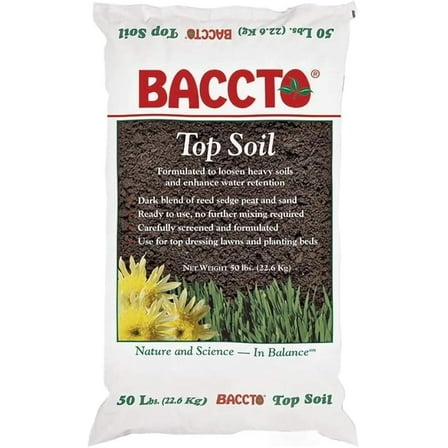 Soil for Lawns, Patchworks, Gardens, Planting Beds, and Shrub and Tree Transplant Mixtures, 50 Pounds