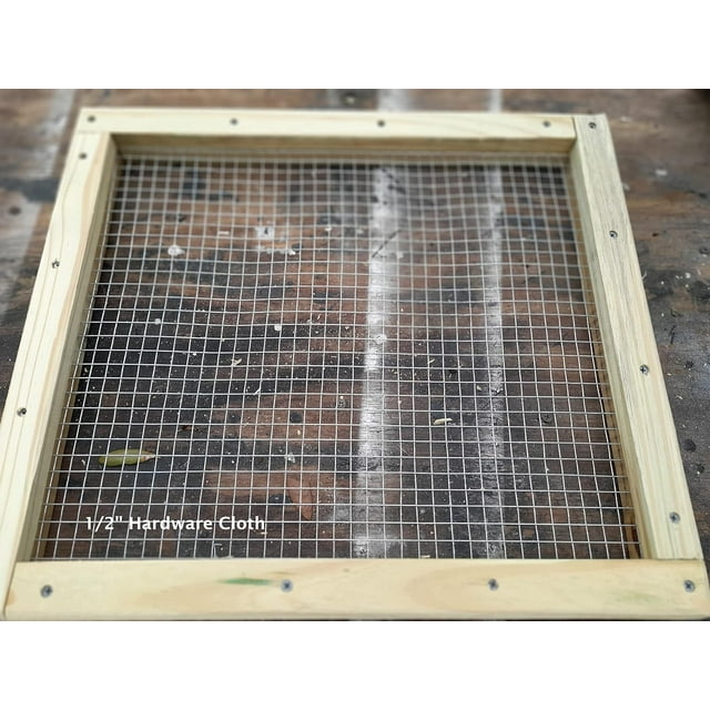 Soil sifter, 1/2" hardware cloth, great for sifting soils with large