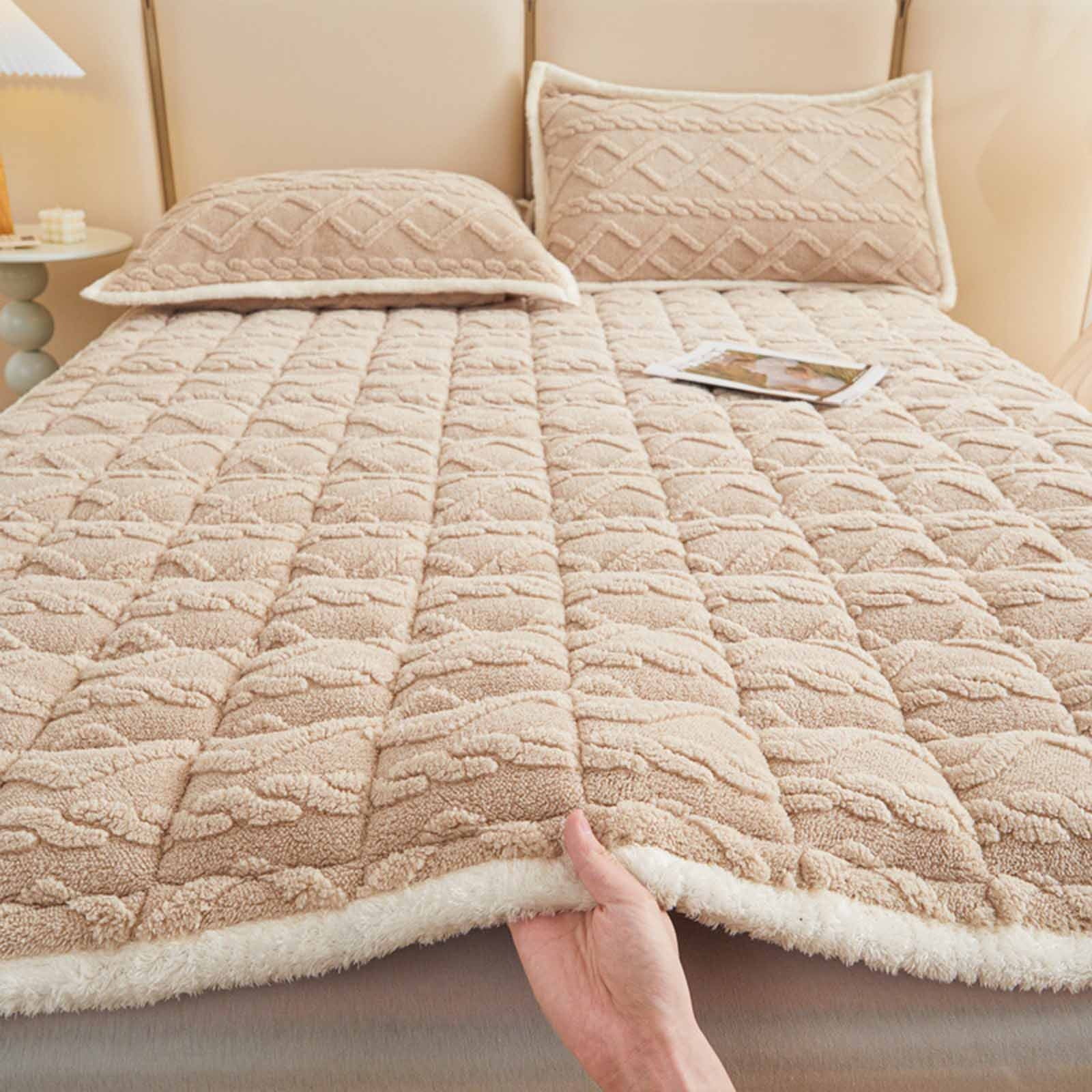 Taffeta Mattress, 2025 New Winter Warm Tatami Mat, Breathable Washable Mattress, Topper Student Dormitory Cotton Padded Mattress, Foldable Warm Mattress 70.8x78.7in