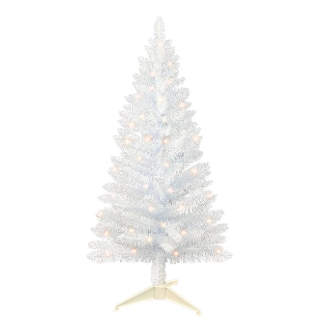 Soilhill 4ft White PreLit Halloween & Christmas Tree, Compact