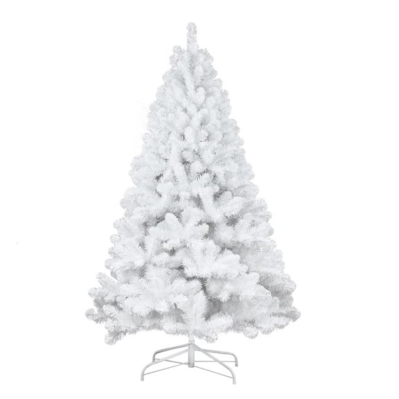 Soilhill 6ft White Christmas Tree, Dreamy Artificial Christmas Pine Tree with Metal Foldable Stand and 760 Branch Tip, Well Made and Setup Easy, for Home Xmas Party Holiday Decor