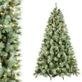 thumbnail image 1 of Soilhill 7.5ft Pre-Lit Christmas Tree w/450 LED Lights, 1588 PVC/Pine Needles Tips & Pinecone, 1 of 8