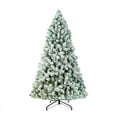 thumbnail image 1 of Soilhill 7ft Artificial Christmas Tree Premium Snow-Flocked Christmas Pine Tree Ldeal for Home, Office, Party Decorations Featuring 1064 Branches Durable Metal Hinges Foldable Base, 1 of 7
