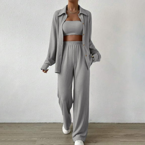 Soiling Trendy Lapel Collar Slim Fit Sweater Women Wear Casual Pullover Knitted Pants Striped Two Piece Sets Women Interview Outfits for Women Womens Business Suits for Work Shirt And Skirt Set for