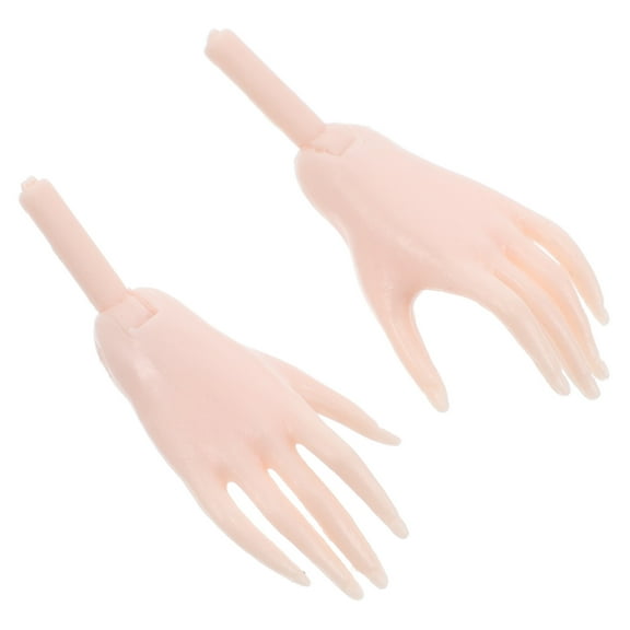 Soimiss 1Pair Movable Pink Plastic Hand Parts for Dollhouse Repair and Craft Supplies