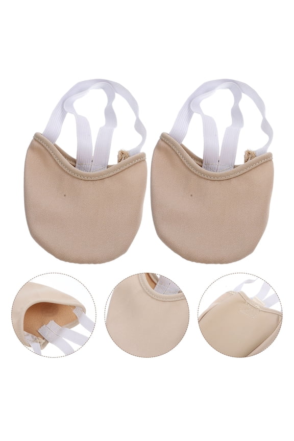 1 Pair Non Slip Dance Socks for Dancers Cloth Beige Ankle Tie Design
